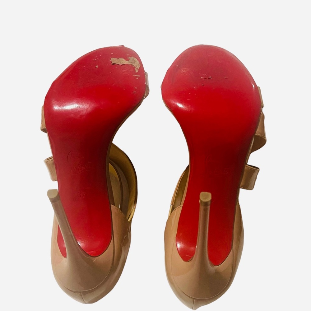 LOUBOUTIN WORLD COPINE 100 PARENT-NUDE-SIZE 37-Excellent Condition - Picture 6 of 7